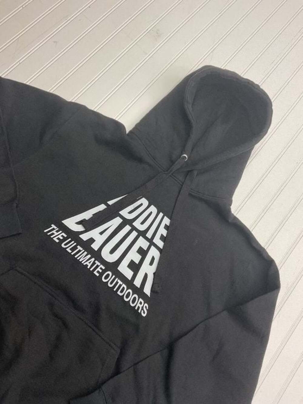 Eddie Bauer Workwear The Ultimate Outdoors Graphic Pullover Hoodie Black Men's L